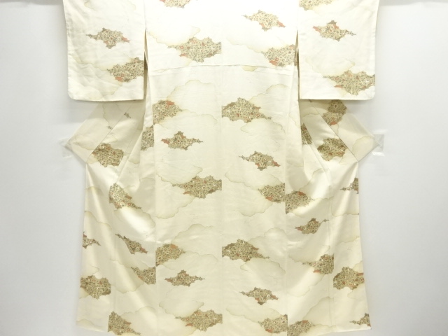 JAPANESE KIMONO / KOMON / CLOUD & FLORAL SARASA